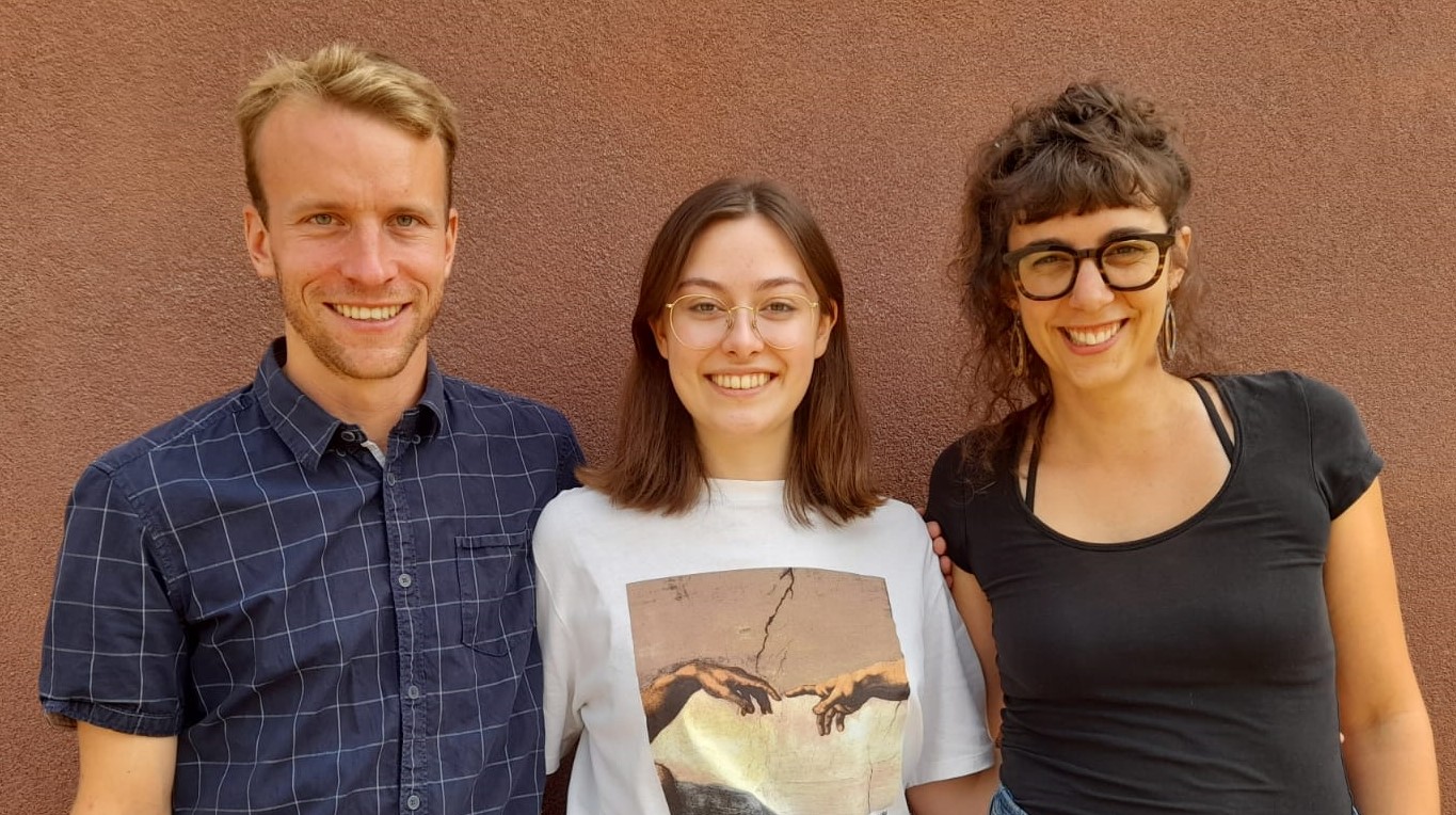 Stephan Lutzenberger, Anne Altmeyer (Teamerin), Adèle Teutsch